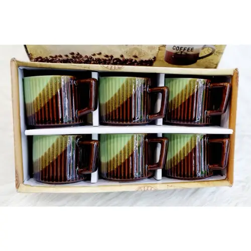 پخش فنجان قهوه خوری شیار دار کد E1526 تک و عمده