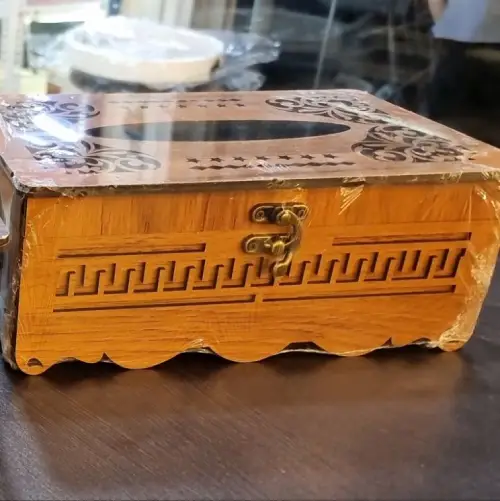 پخش  جا دستمال کاغذی چوبی تک و عمده کد R196