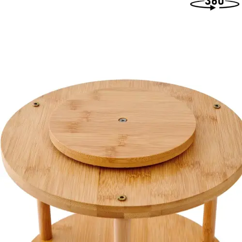 پخش-استند-۲-طبقه-چرخشی-بامبو-کد-b694