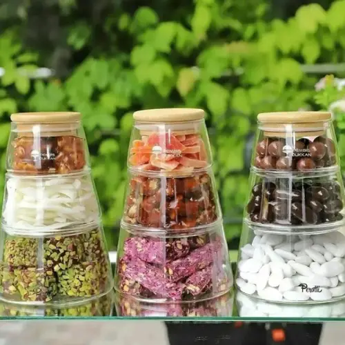 پخش-برج-تنقلات-شیشه-ای-کد-b706