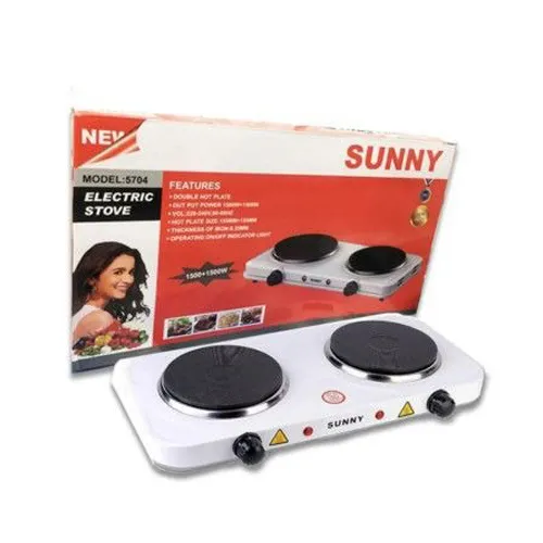 پخش  المنت برقی دو صفحه ای چدن سانی sunny مدل3000w  تک و عمده کد G5799