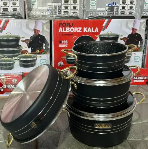 پخش سرویس قابلمه ۷ پارچه گلدونی  البرز کالا تک و عمده کد R208