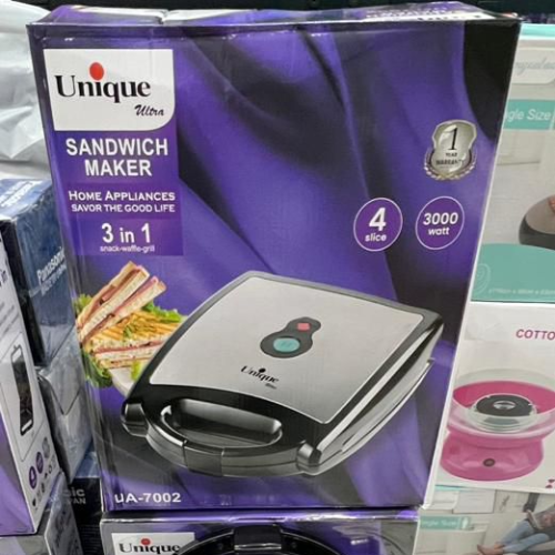 پخش ساندویچ ساز 3کاره یونیک مدل UA-7002 تک و عمده کد Z2704