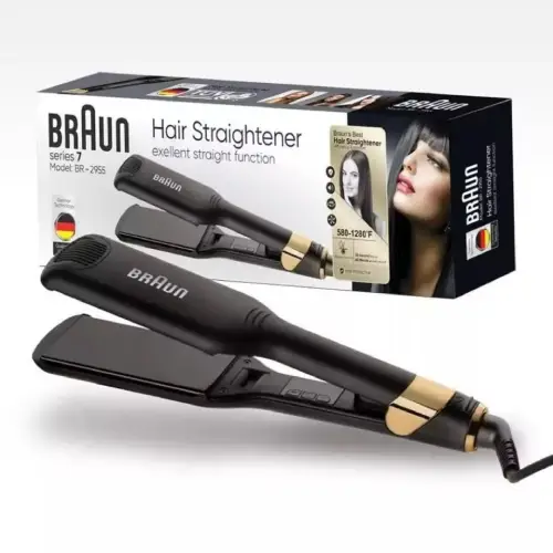 خرید اتو مو براون مدل BR2955 با صفحات سرامیکی تک و عمده کد R211