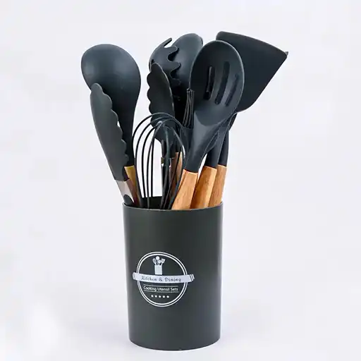 سرویس-کفگیر-و-ملاقه-12-پارچه-سیلیکونی-kitchenware-تک-و-عمده