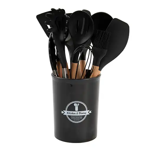 سرویس-کفگیر-و-ملاقه-12-پارچه-سیلیکونی-kitchenware-تک-و-عمده