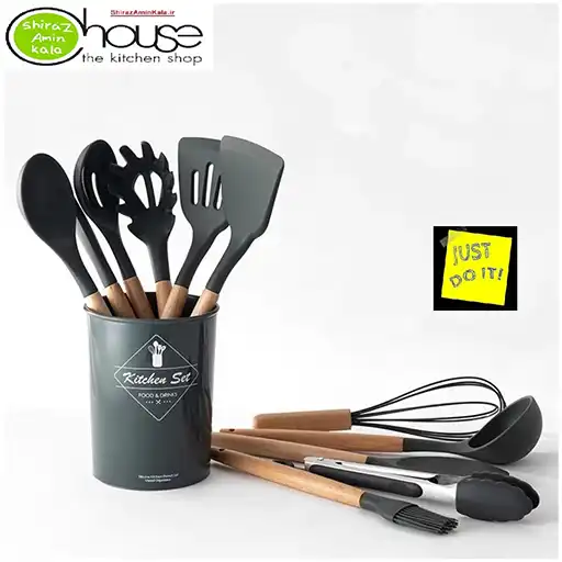 سرویس-کفگیر-و-ملاقه-12-پارچه-سیلیکونی-kitchenware-تک-و-عمده