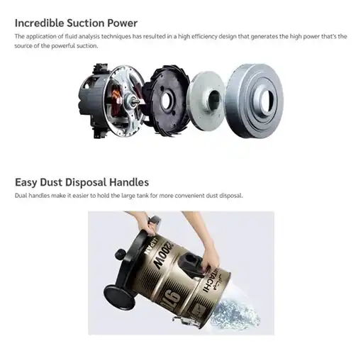 جاروبرقی-سطلی-18-لیتری-هیتاچی-مدل-cv-950f-تک-و-عمده