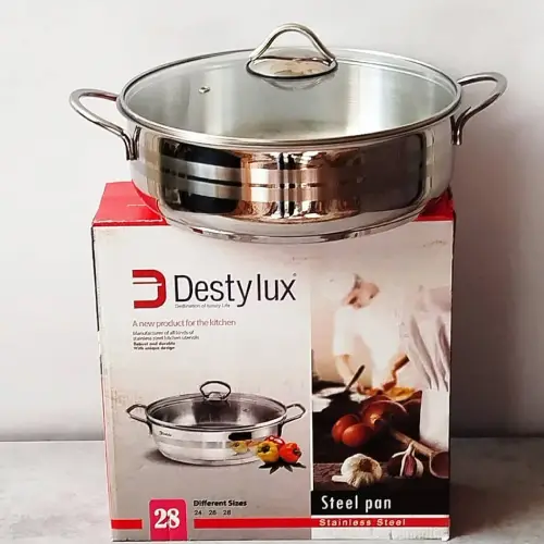 خرید-ماهیتابه-استیل-کف-چدن-28-کد-r273