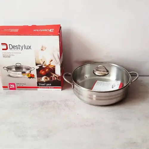 خرید-ماهیتابه-استیل-کف-چدن-28-کد-r273