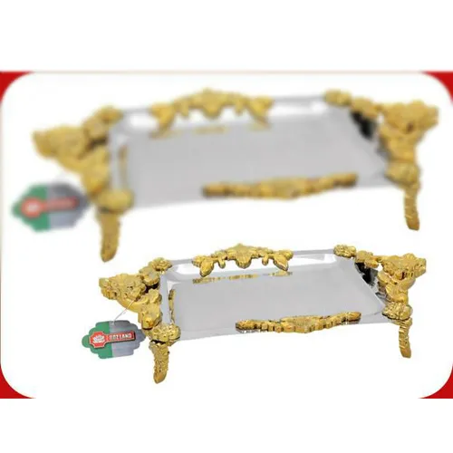 پخش سینی تمام استیل سایزمتوسط مدل رزگلد تک وعمده کد G6059