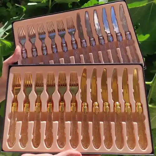 پخش-کارد-و-چنگال-۱۲-پارچ-نقره-ای-کد-b994