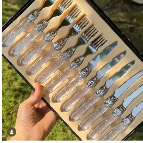 پخش-کارد-و-چنگال-۱۲-پارچ-نقره-ای-کد-b994
