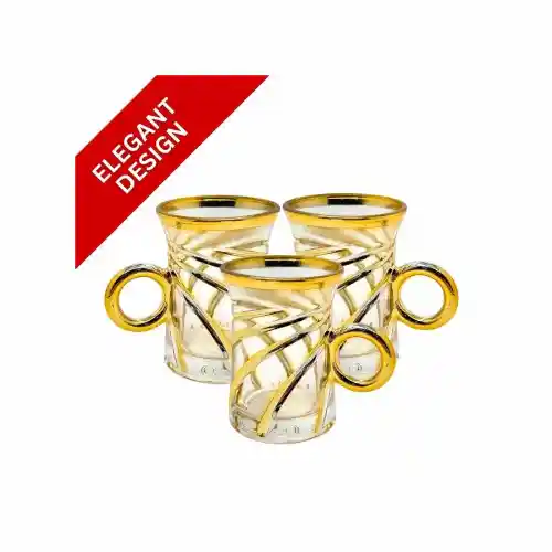 اطلاعات خرید استکان طلایی 6 عددی تک و عمده کد B1031