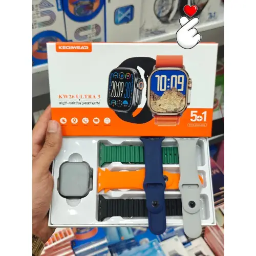 پخش ساعت هوشمند Kw26 ultra 3 تک و عمده کد F1161