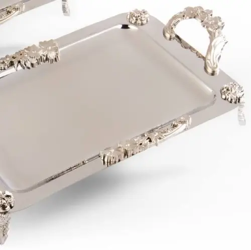 خرید-سینی-تمام-استیل-کوچک-رزلند-طرح-جدید-گل-دار-کد-r335