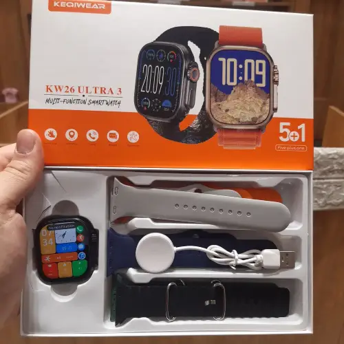 پخش ساعت هوشمند Kw26 ultra 3 تک و عمده کد F1173