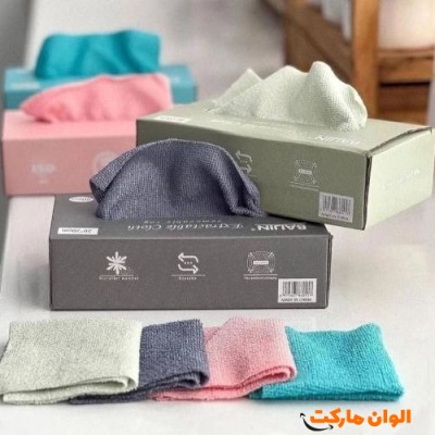 خرید دستمال حوله‌ای ۲۰ تایی تک و عمده کدA123