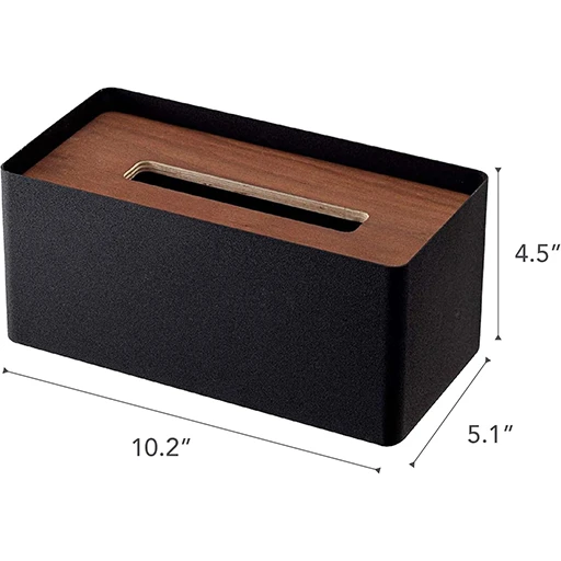 خرید جا دستمال کاغذی درب چوبی تک و عمده کد L1392