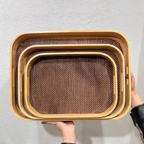 خرید سینی ۳ عددی بامبو تک و عمده کد B1291