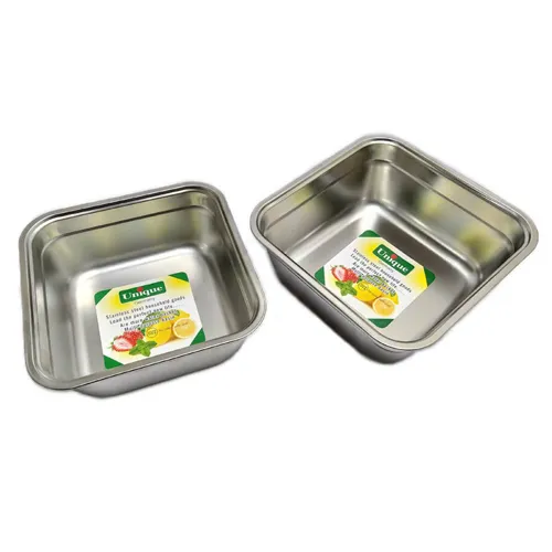 خرید لگن 4 پارچه استیل مربعی مدل یونیک تک و عمده کد G6356