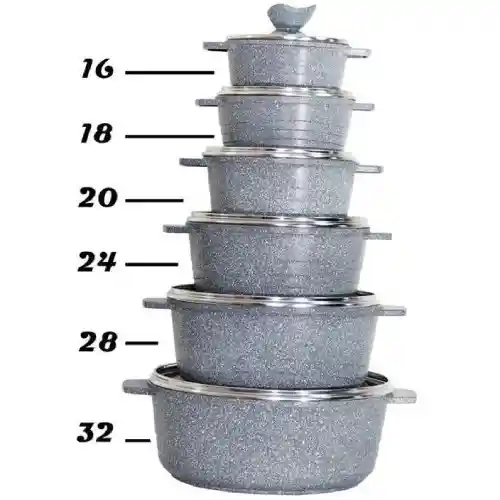 خرید قابلمه ۱۶ گرانیت پیلو مدل هپی Pilau تک و عمده کد B1397