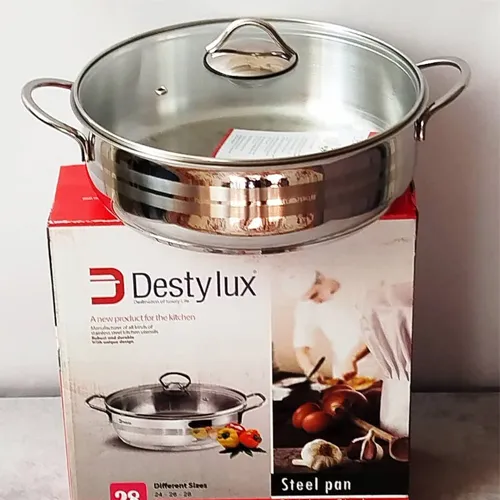 پخش تابه دستی لوکس مدل استیل سایز 28 تک و عمده کد G6405