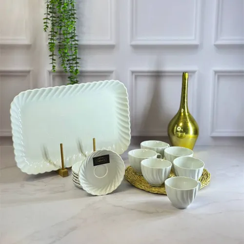 پخش چای خوری کارمن  همراه با سین چینی  تک و عمده کد G6459   