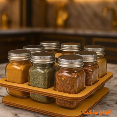 خرید  استند چوبی چرخشی هشت عددی مکارتی تک و عمده کدA153