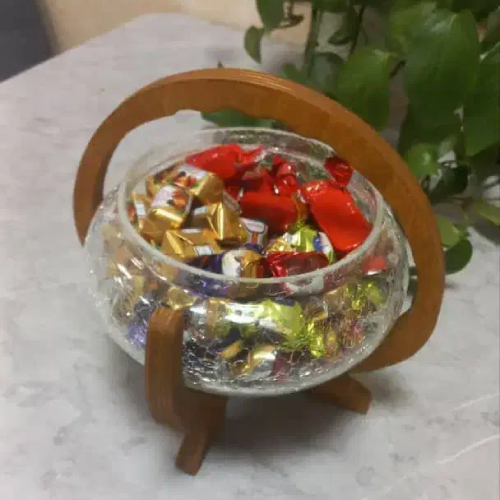 خرید شکلات خوری آبگز دسته چوبی تک و عمده کد Z3257