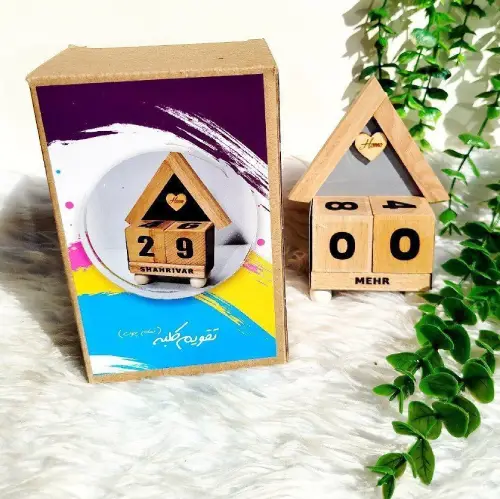 خرید-تقویم--رو-میزی-چوب-راش-کد-r379