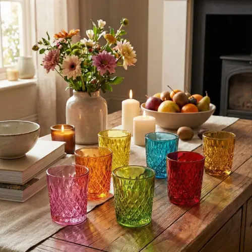 پخش لیوان شش رنگ(رنگ جور)کادو تک و عمده کد R382