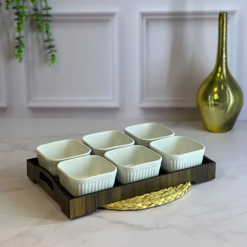 پخش  اردو خوری شش تایی لارن با سینی تک و عمده کد G6501