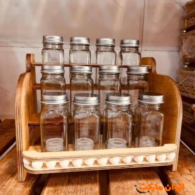 پخش  استند مکارتی ۱۲ عددی همراه درپوش نمک پاشی تک و عمده کدA194