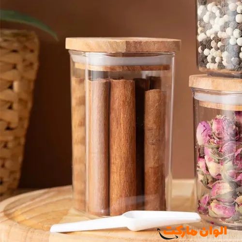 پخش-بانکه-ادویه-اکرولیک-درب-چوبی-هومکت-سایز-متوسط-کدa210