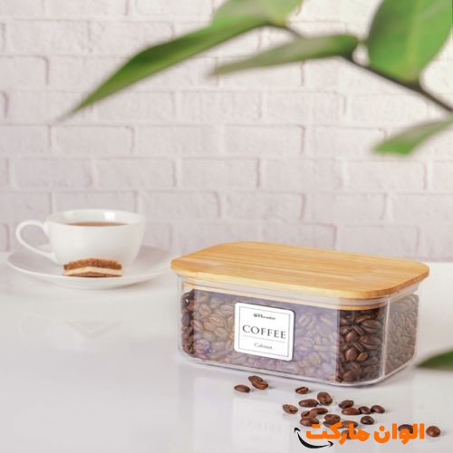 خرید-بانکه-حبوبات-درب-چوبی-هومکت-سایز-کوچک-کدa221