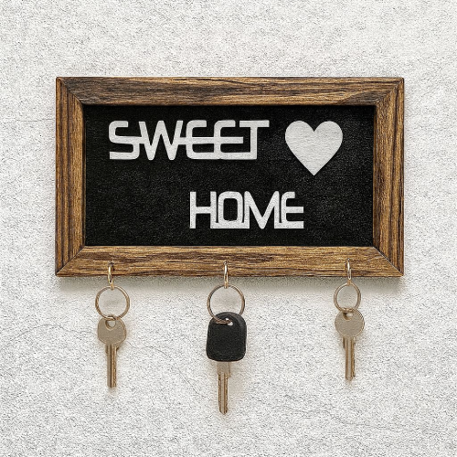 پخش جا کلیدی چوبی مدل sweet home تک و عمده کد Z3266