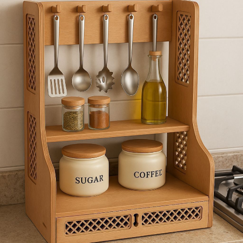 خرید استند کنار گازی کشودار حصیری تک و عمده کد Z3327