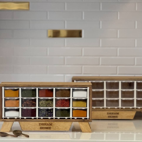 پخش استند جا ادویه کشویی 15 تایی  دیریم هوم تک و عمده کد Z3352