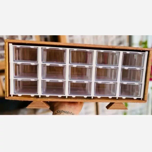 پخش باکس جا ادویه ۱۵ کشو چوبی تک و عمده کد Z3356