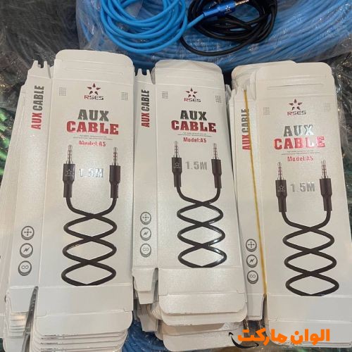خرید-کابل-aux-سیلیکونی-1.5-متری-کدa277