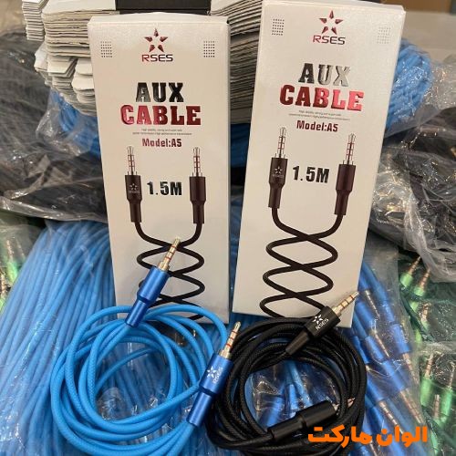 خرید-کابل-aux-سیلیکونی-1.5-متری-کدa277