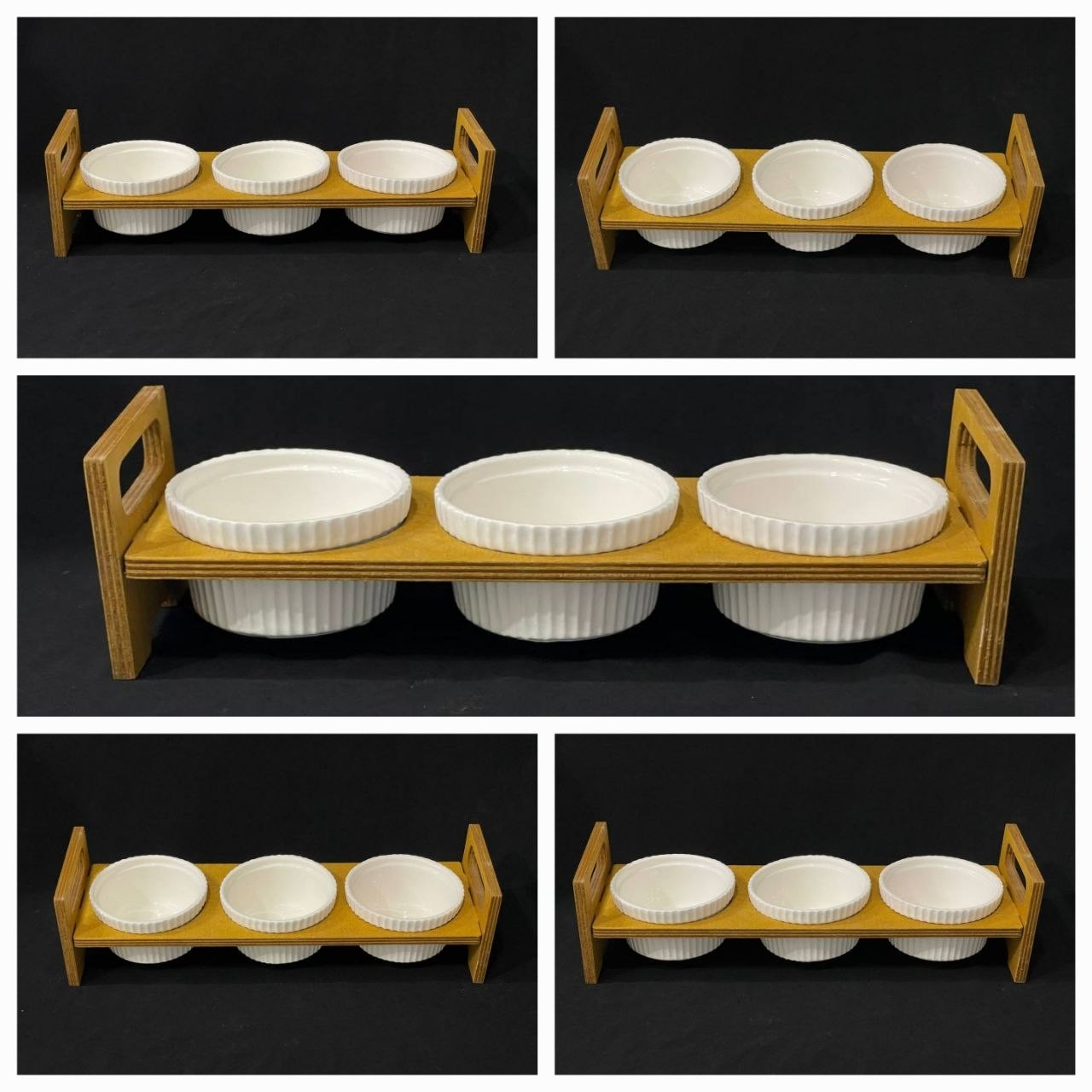 خرید اردو خوری ۳ تایی زیر چوب نازگل تک و عمده کد Z3467