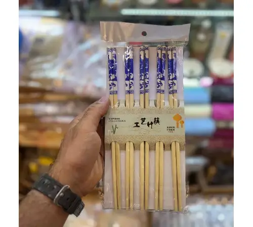 پخش چاپستیک چوبی طبیعی پک ۲۰ عددی کد C87 تک و عمده 