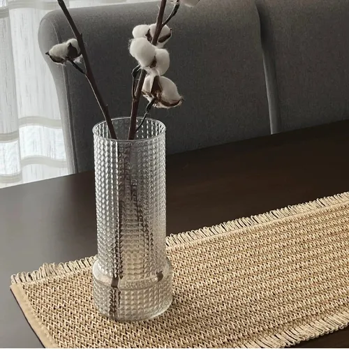 پخش گلدان شیشه ای استوانه لیندو تک و عمده کدG6678