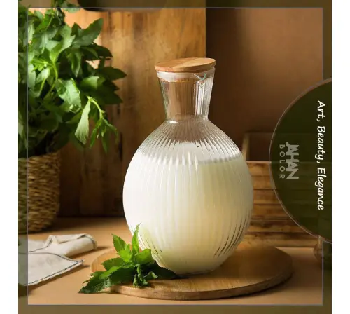 دوغ‌خوری شیشه‌ای طرح خورشید کد C94 تک و عمده 