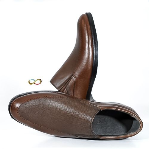 C456کفش اداری و مجلسی مردانه زیره طبی با چرم طبیعی قهوه ای سایز 40 الی 44