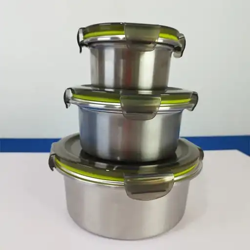 خرید-ظروف-نگهدارنده-غذا-استیل-3-تیکه-برند-unique-تک-و-عمده-کد-l1456