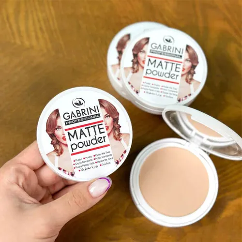 پخش پنکک مات گابرینی Gabrini Matte Powder  وزن 12 گرم  تک و عمده کد G6814