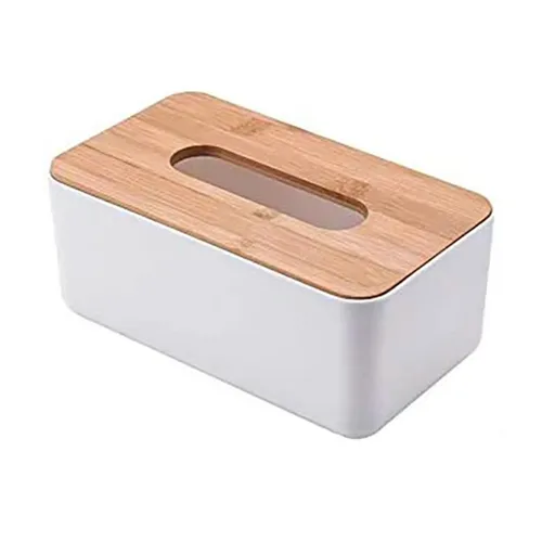 خرید جا دستمال کاغذی درب چوبی تک و عمده کد G6893